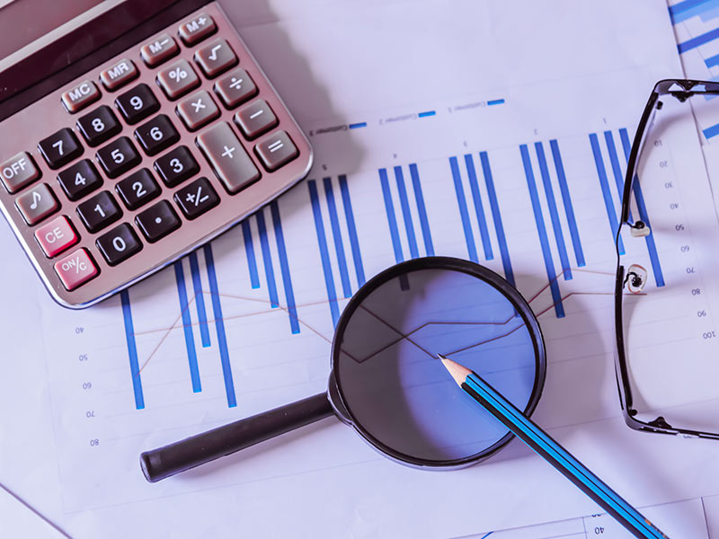 Calculator Graphs on Desk