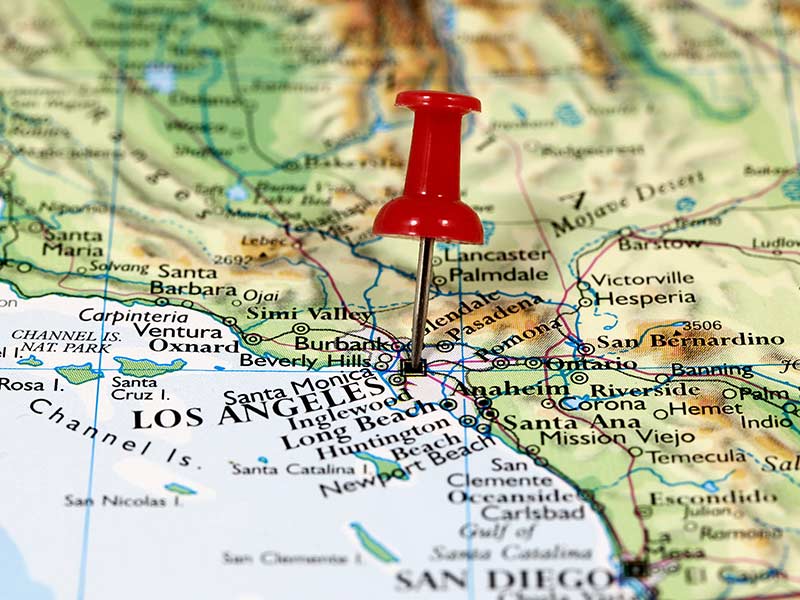 Your location map marker los angeles