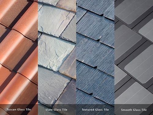 Tesla solar glass tile and roofing product materials types of Tesla solar tiles