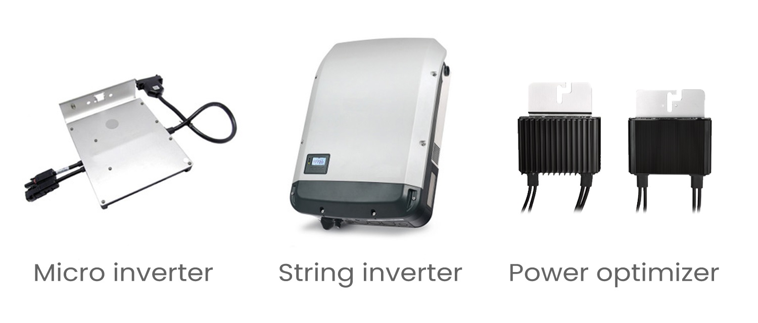 microinverter, string inverter and power optimizer