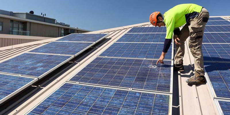 Fixing a damaged solar panel