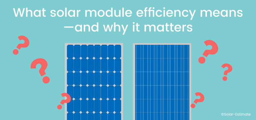 What solar module efficiency means