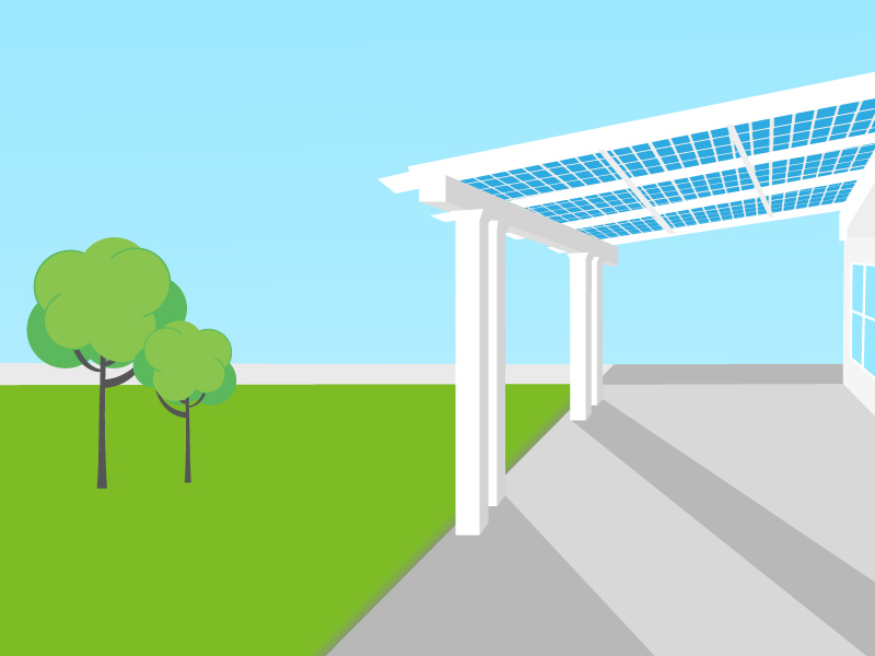 Solar pergolas, solar gazebos and solar patio covers: interesting alternatives to roof-mounted solar panels